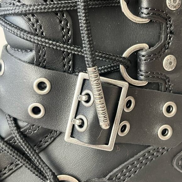 Harley Davidson Uplift Combat Motorcycle Boots with hardware black 7.5 NWT - Picture 9 of 12